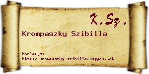 Krompaszky Szibilla névjegykártya